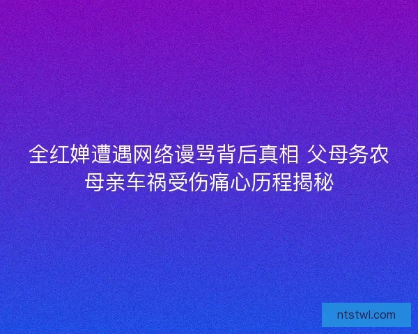 全红婵遭遇网络谩骂背后真相 父母务农母亲车祸受伤痛心历程揭秘