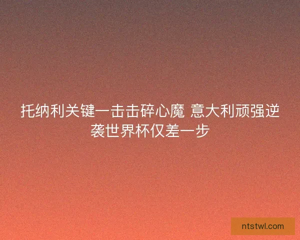 托纳利关键一击击碎心魔 意大利顽强逆袭世界杯仅差一步 托纳利关键一击击碎心魔 意大利顽强逆袭世界杯仅差一步