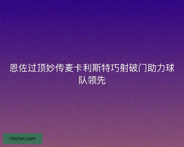 恩佐过顶妙传麦卡利斯特巧射破门助力球队领先